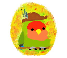 Beloved Rosy-faced lovebird sticker #13288065