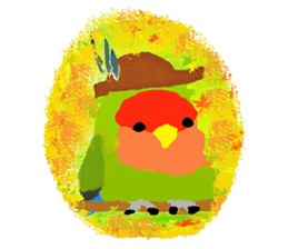 Beloved Rosy-faced lovebird sticker #13288065