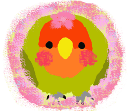 Beloved Rosy-faced lovebird sticker #13288070
