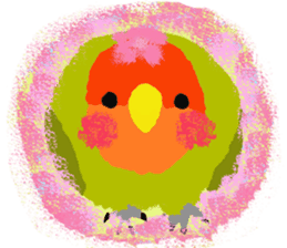 Beloved Rosy-faced lovebird sticker #13288070