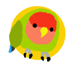Beloved Rosy-faced lovebird sticker #13288080