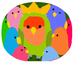 Beloved Rosy-faced lovebird sticker #13288086