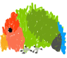 Beloved Rosy-faced lovebird sticker #13288093
