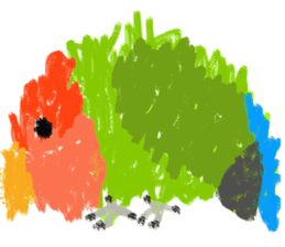 Beloved Rosy-faced lovebird sticker #13288093