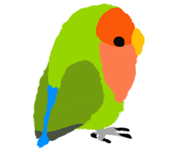 Beloved Rosy-faced lovebird sticker #13288097