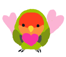 Beloved Rosy-faced lovebird sticker #13288098