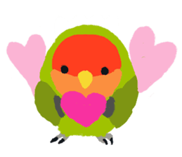 Beloved Rosy-faced lovebird sticker #13288098