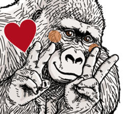 Honorific of Gorilla gorilla gorilla 2 sticker #13288290