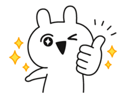 capriciously reaction rabbit animation sticker #13289470