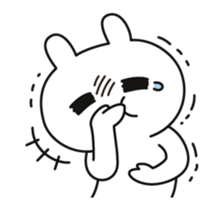 capriciously reaction rabbit animation sticker #13289485