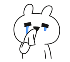 capriciously reaction rabbit animation sticker #13289490