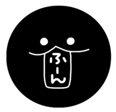 white&black&rabbit sticker sticker #13289790