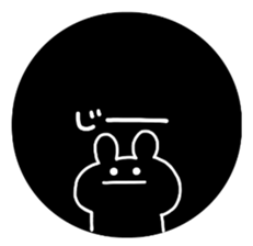 white&black&rabbit sticker sticker #13289795