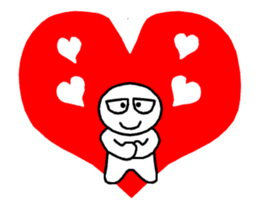 whiteballman with big letter(animation) sticker #13290109