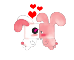 Rabbit Love na Animation sticker #13292246