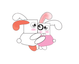 Rabbit Love na Animation sticker #13292260