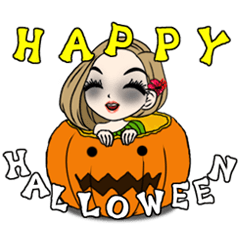 Happy Halloween with 2 cute ghosts