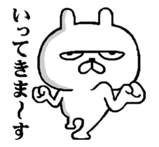 rabbit thinking nothing move around sticker #13293990