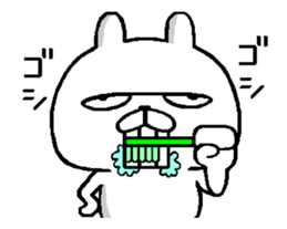 rabbit thinking nothing move around sticker #13293992