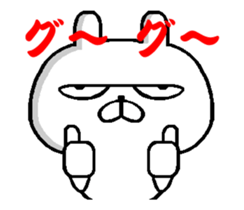 rabbit thinking nothing move around sticker #13293994