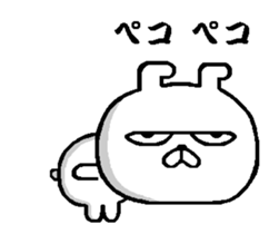 rabbit thinking nothing move around sticker #13293995