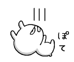 rabbit thinking nothing move around sticker #13293998