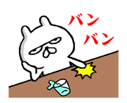 rabbit thinking nothing move around sticker #13294002