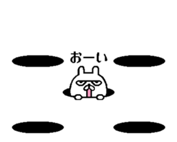 rabbit thinking nothing move around sticker #13294004