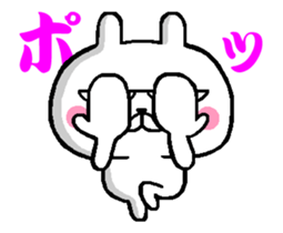 rabbit thinking nothing move around sticker #13294005