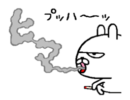 rabbit thinking nothing move around sticker #13294012