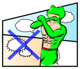 Frog Man Sticker sticker #13294449