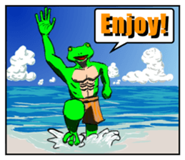 Frog Man Sticker sticker #13294462