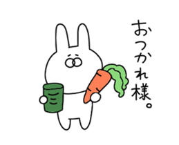 Painter rabbit sticker #13294789