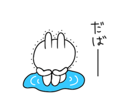 Painter rabbit sticker #13294791