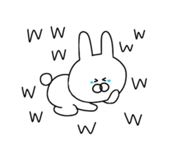 Painter rabbit sticker #13294795