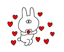 Painter rabbit sticker #13294796