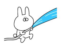 Painter rabbit sticker #13294798