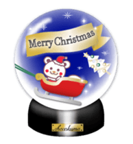 Merry Christmas!!Chocolatebear Snowdome sticker #13295582