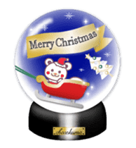 Merry Christmas!!Chocolatebear Snowdome sticker #13295582