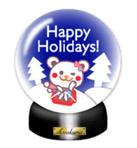 Merry Christmas!!Chocolatebear Snowdome sticker #13295584