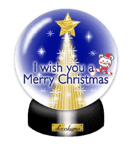 Merry Christmas!!Chocolatebear Snowdome sticker #13295586