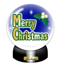 Merry Christmas!!Chocolatebear Snowdome sticker #13295587