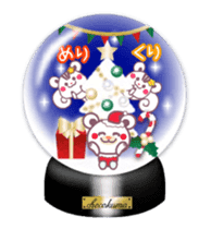 Merry Christmas!!Chocolatebear Snowdome sticker #13295589