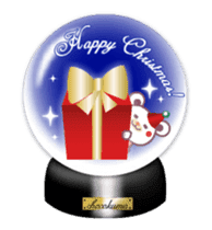 Merry Christmas!!Chocolatebear Snowdome sticker #13295596