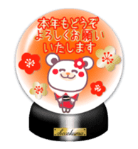 Merry Christmas!!Chocolatebear Snowdome sticker #13295603