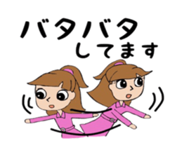 Parakeet and lady sticker #13297396