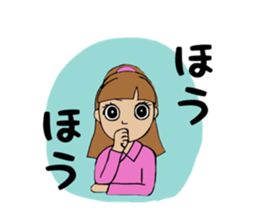 Parakeet and lady sticker #13297401