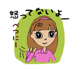 Parakeet and lady sticker #13297411