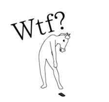 Horse man of graffiti sticker #13298616