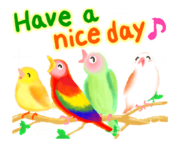 Cat and Bird friends sticker #13300191